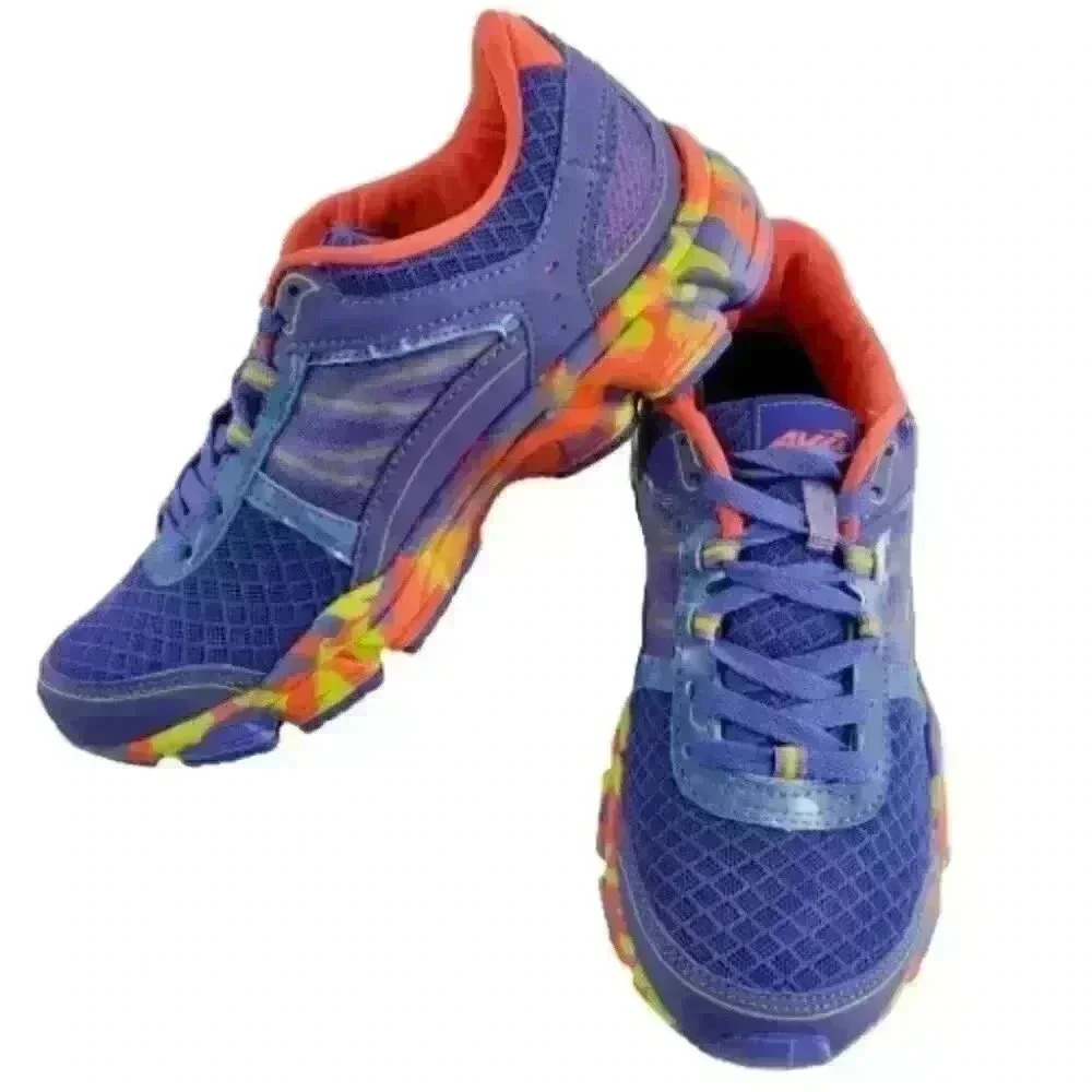Avia Girls Avi-Play A815 GUOK Running Shoe Girls Size 5/6 Colorfull Lacep-Up